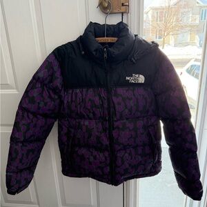 The North Face Black and Purple Patterned Jacket